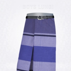 Boys Lungi-Dark Lavender Blueberry Grey Dobb